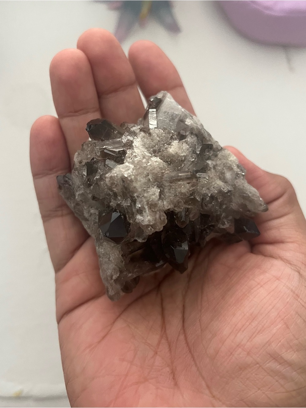 Smoky Quartz Cluster Crystal